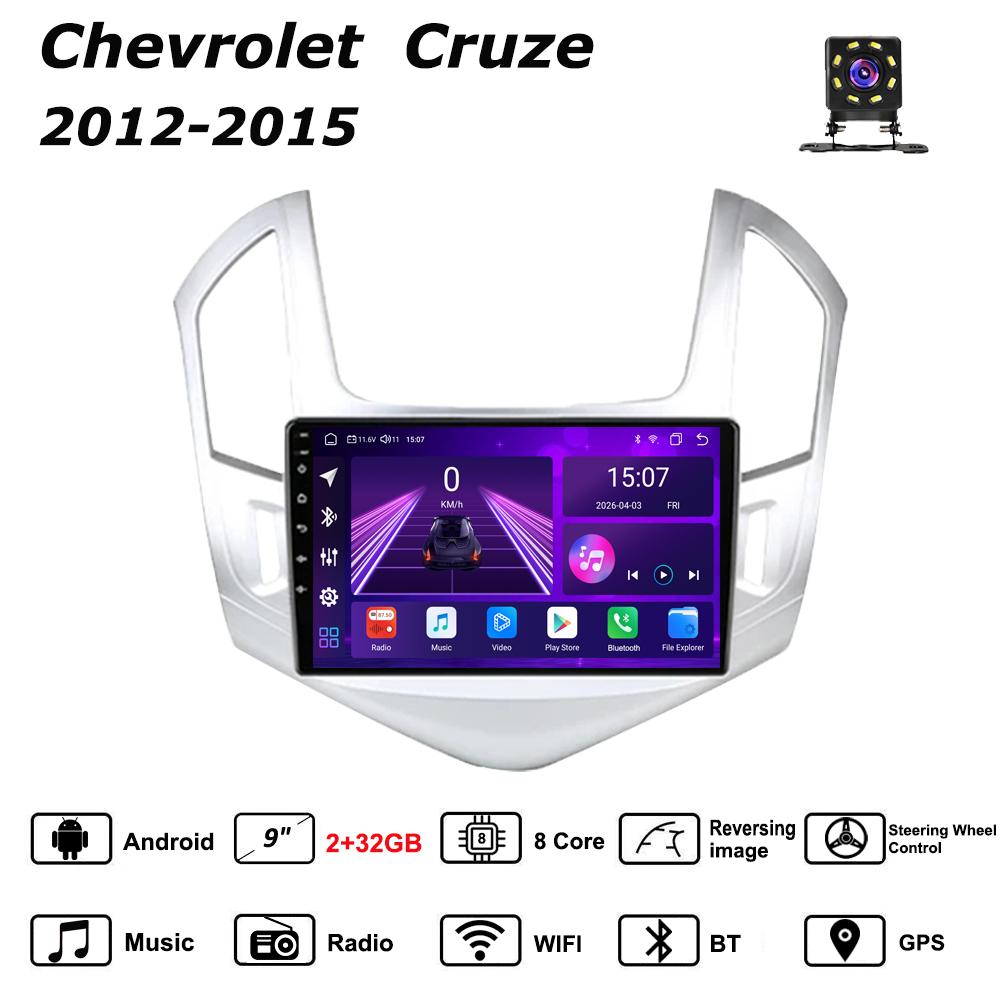 

Android Car-Play Car Radio For Chevrolet Cruze 2012-2015 Multimedia Player Head Unit Stereo GPS Navigation BT WIFI,8 CORE ,2+32GB