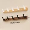 Coat Rack Wall Mount Shelf Entryway Wall Hanger for Towels Wooden Coat Hooks Hook Storage Rack for Bedroom Bathroom Kitchen