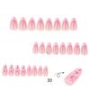 24pcs Long Almond Fake Nails Metallic Bow Press On Nails Manicure False Nails  DIY