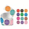 500pcs stickers per roll, Happy Birthday stickers,12 assorted colors, 2.54 cm diameter,perfect for family parties, gift sealing