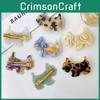 Encantador Grampo de Cabelo de Acetato de 5,3 cm com Tema de Cachorro Brincalhão Perfeito Para Meninas Estilosas