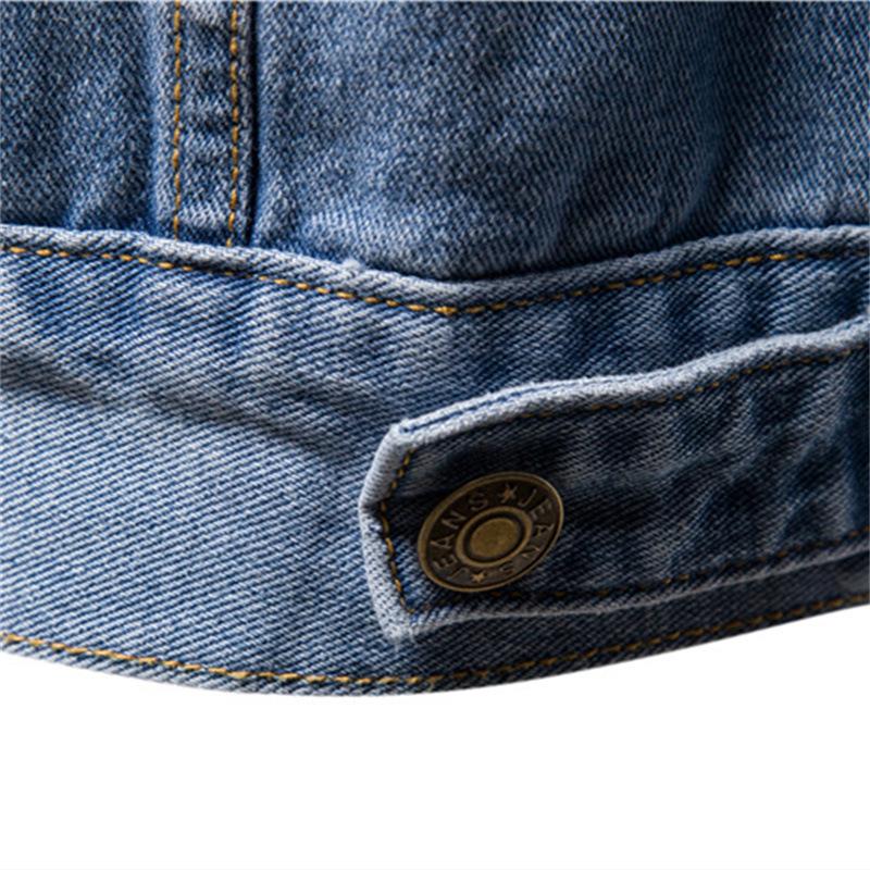 Spring and Autumn European Size Street Men's Denim Jacket Cotton Casual Slim Jacket Men's Denim Jacket Men's Clothing