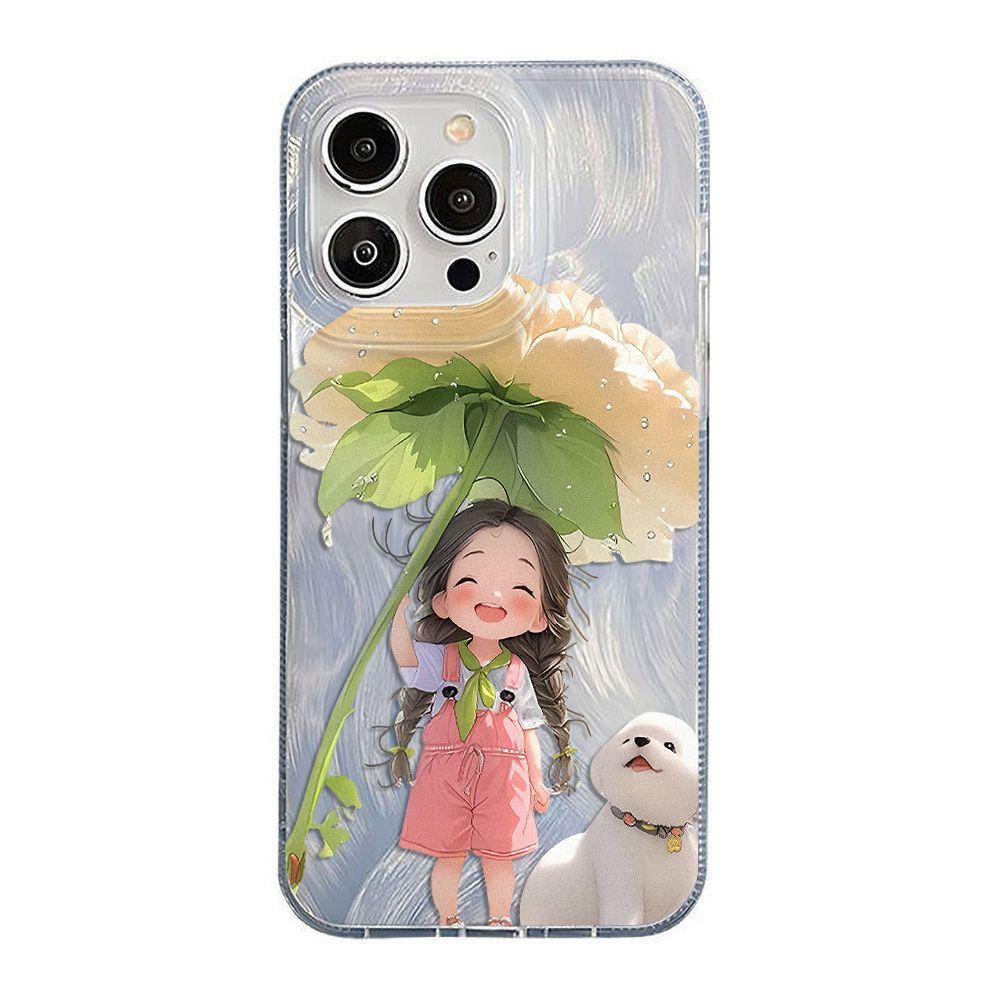 Laughing Girl Applies To Apple 17promax Mobile Phone Case iPhone16 Large Hole 14 Fun 14 Advanced Sense 17