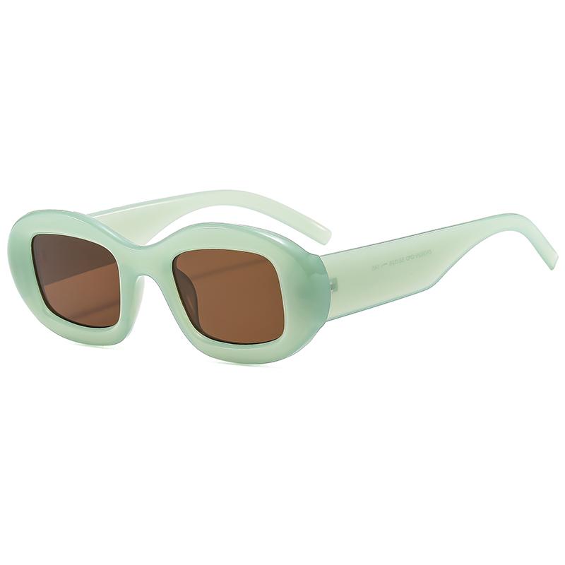 Latest Elliptical Vintage Retro Fashion Sunglasses Women Thick Frame Glasses Premium INS Sun Glasses Sunscreen Stylish Eyeglasses