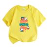 Cute Kawaii Happy Donuts Cartoon Print Kids T Shirt 100% Cot