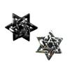Dateless Alloy Hexagram Brooch Antique Design Lightweight Comfort Versatile Styling For Coats Blazers Casual Attire