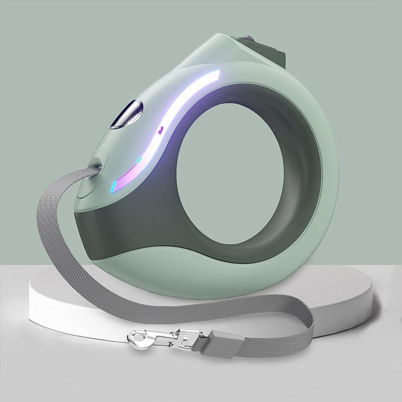 

3 м выдвижной поводок для собак, светодиодный светильник, автоматический гибкий ремень для собак, щенков, кошек, поводок для собак, товары для домашних животных зелёный