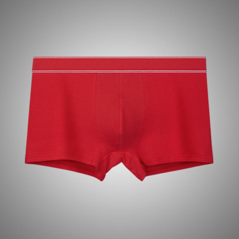 Men s Underwear with Four Corners Men s Oversized Loose Underwear Cotton Flat Corner Underwear L красный