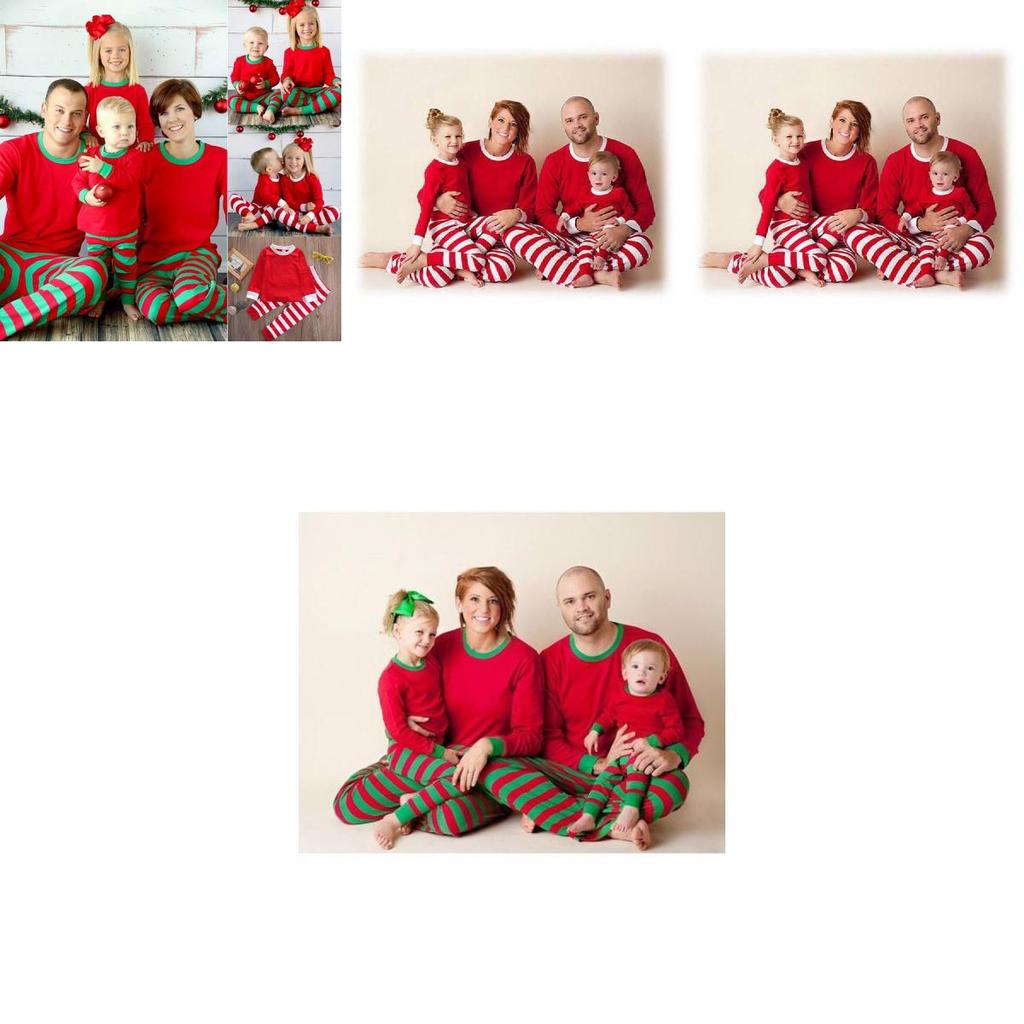 Christmas Family Matching Cotton Blend Pajamas Set