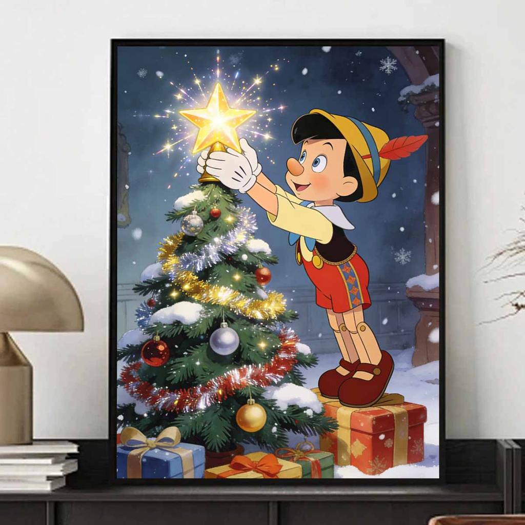 Disney Diamond Painting 5D DIY Pinocchio Christmas Tree Wall Decor Craft Handmade Gift