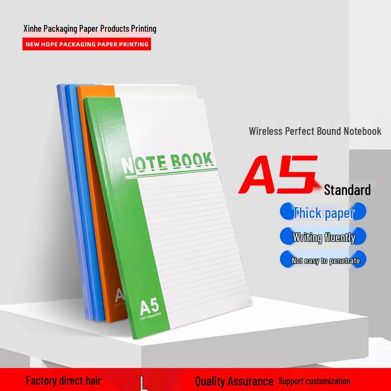 Thick Soft Cover A5 Notebook Diary with Free Shipping A5 (60 pages/120 sides including cover) - 4 books