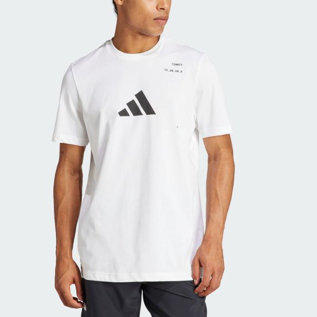 New Adidas Free Shipping With AdiClub Aeroready Tennis Category Graphic Tee IS2408