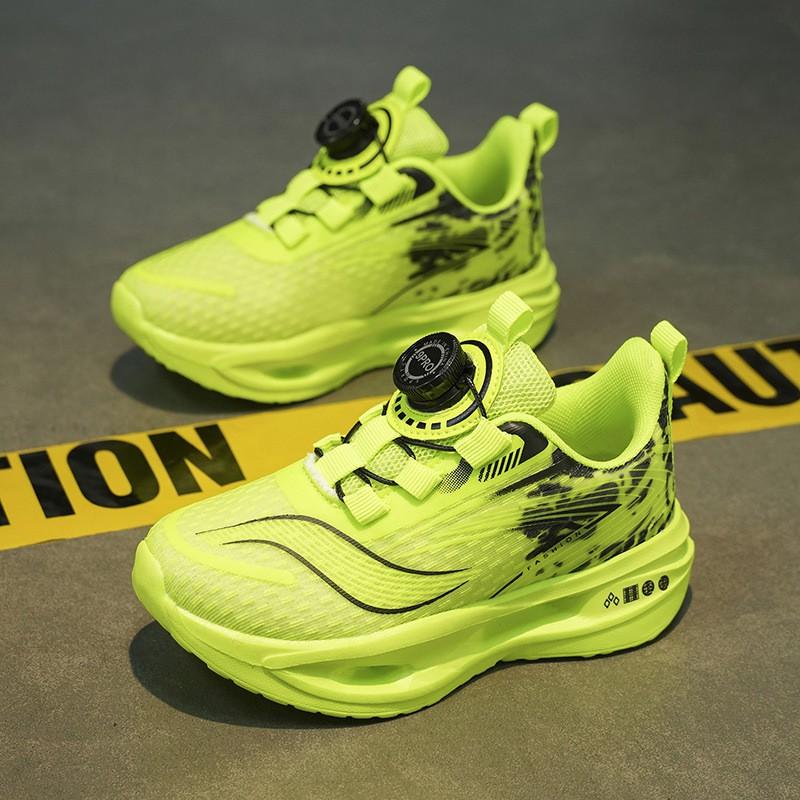 Boys Running Shoes Kids 7-16 Years Lightweight Breathable Mesh Sneakers With Shock Absorption Non-Slip Sole