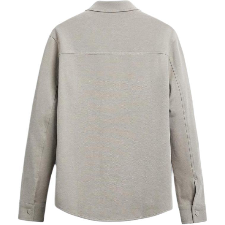 Zara Comfortable Casual Solid Color Pocket Detail Long Sleeve Shirt Men shirts Gray 7484478-706