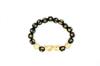 Black Beaded Bracelet with Gold Dragon Charm  Wealth & Protection Feng Shui Jewelry| Spiritual Protection Bracelet| Powerful Feng Shui Gift for Men