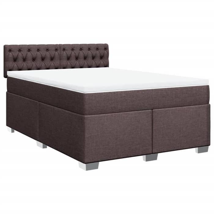VidaXL Sommier à lattes de lit avec matelas Marron foncé 160x200 cm 3285949
