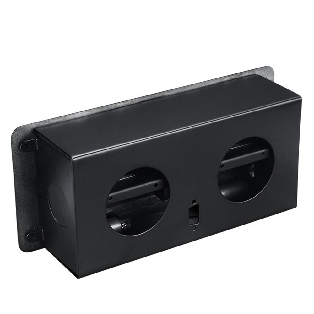 Metal Panel Table Top Recess Outlet Three-Hole Hidden Table Socket  Multimedia Desktop