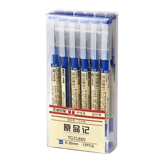 12 ks/krabice 0,35 mm kreativní gelové pero s černým/červeným/modrým inkoustem pro práci školního studenta