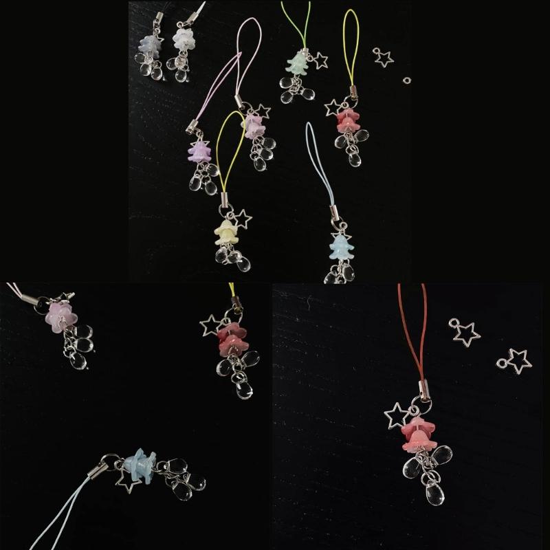 Phone Chain Sweet Keychain Jellyfish Pendant Ornament Backpack Bag Decoration