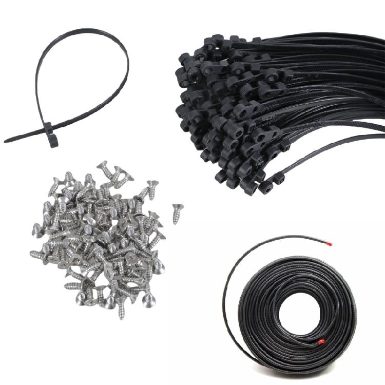 100pcs 12 Inches Black Cable Ties Ties with Screw Mounting Hole Automotive Cable Ties for Home Office Wire Managements