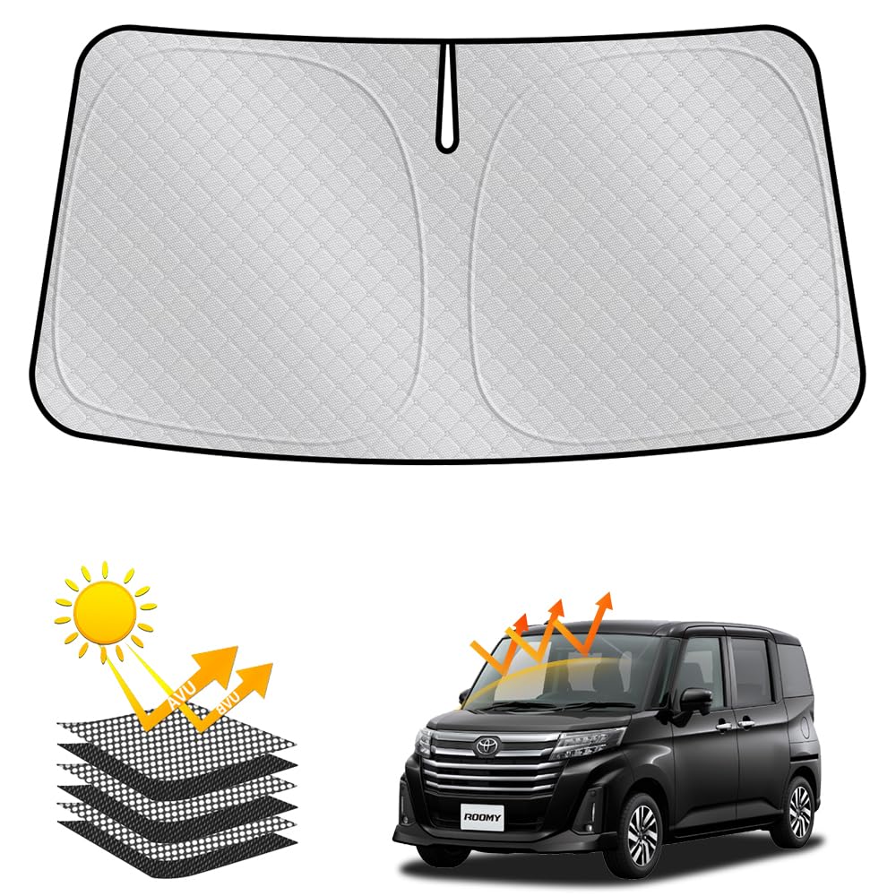 Sunshade for Toyota Light Light Heat and UV No Suction Cups Versatile Front Easy Installation and Perfect for Car Sun Interior Interior Deterioration
