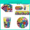 Rainbow Friends Party Supplies Tableware Balloons For Kids Birthday Decor