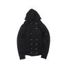 Oversize'owa bluza z kapturem z detalem w postaci rzędu guzików Streetwear Unisex Pulower
