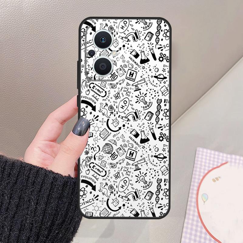 Science Chemistry Caffeine Funda For OPPO Reno 10 11 12 13 14 Pro 8 7 Lite 11F 12F 13F 14F OPPO Find X8 X5 X6 X9 Pro Case
