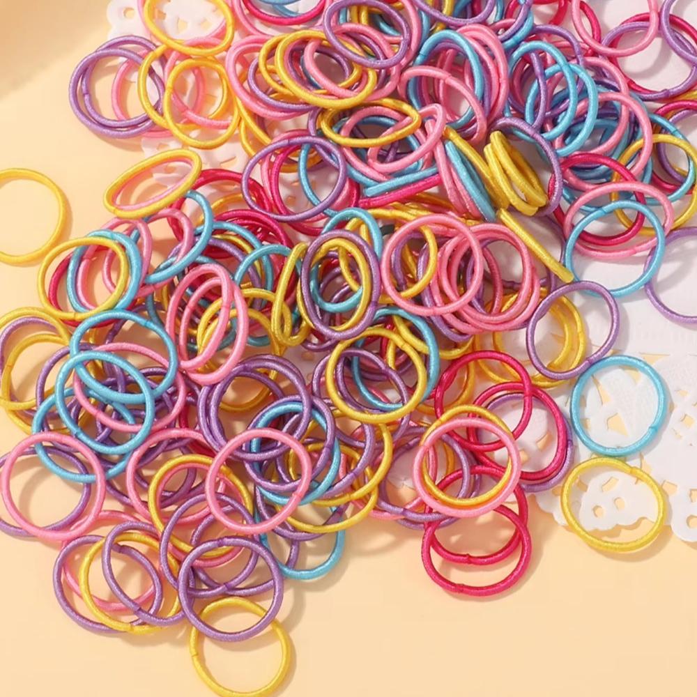 100 ks/lot 2cm gumičky do vlasů barevné nylonové gumové lanko doplňky do vlasů pro panenky černé elastické gumičky do vlasů pro malé holčičky dárek