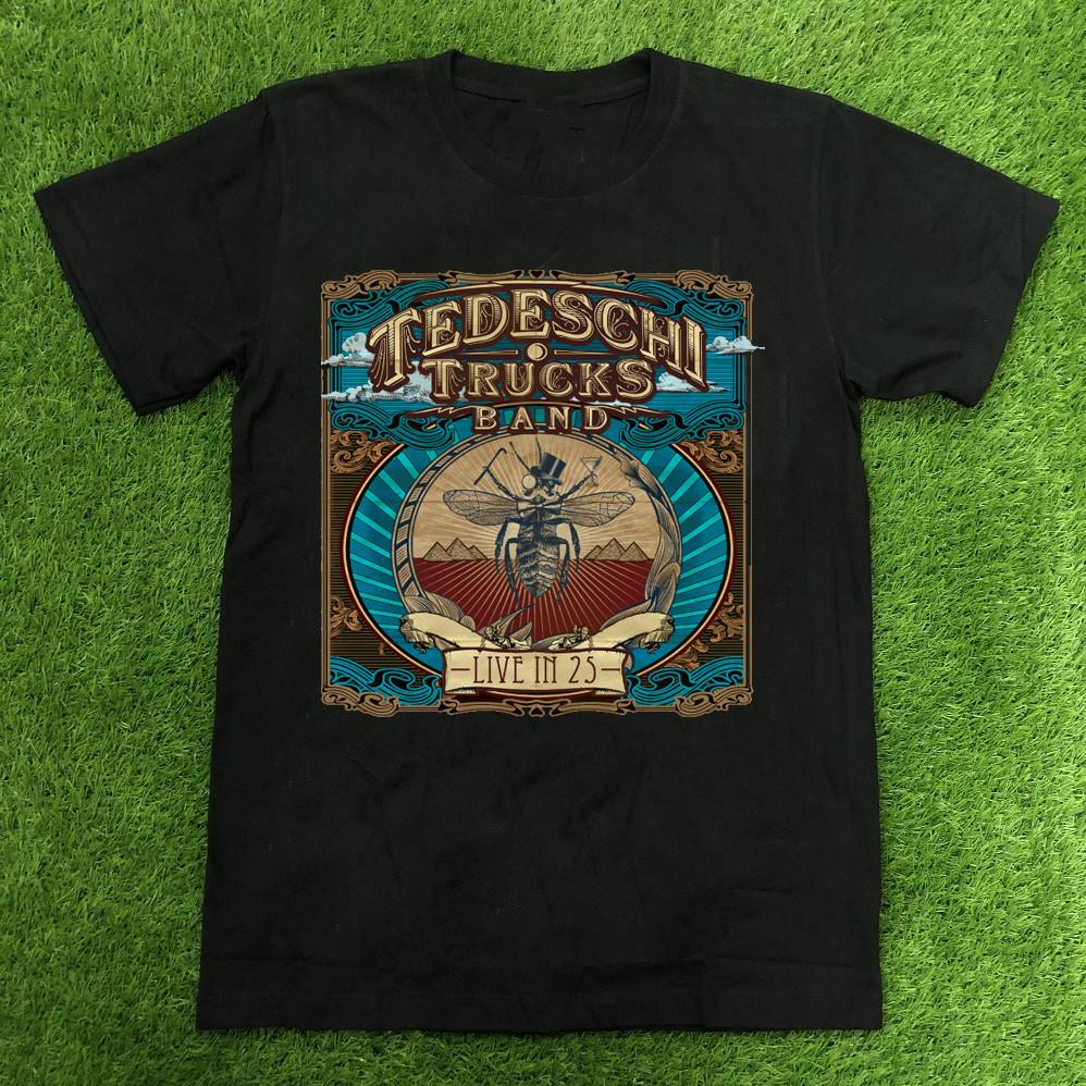 

НОВЫЙ Тур Tedeschi Trucks Band 2025 Подарок для фаната от S до 4XL Унисекс Футболка Топы Футболка M