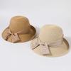 1PC New Summer Women Sun Hat Casual Fashion Bowtie Fisherman Hat Straw Hat with Bow Ribbon Travel Beach Hat CJCYMZ050