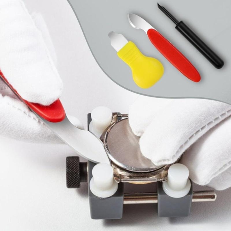 4Pcs Watch Case Opener Set Professional Chromium Steel Watch Back Cover Remover Tool For Battery Replacement And Repair