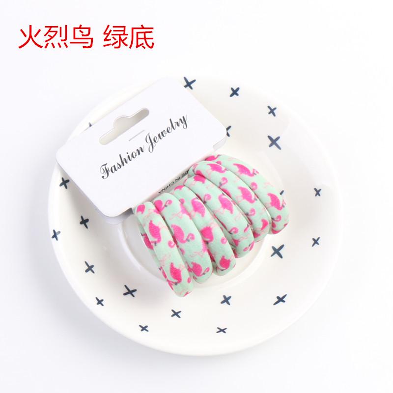 6Pcs/Set High Elasticity Printed Scrunchie Women Girls Children Elastic Hair Rubber Bands Accessories Tie Hair Rope Ring Holder