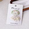 2pcs Cute Cartoon Hairpins Printed Fabric Children's Bangs Side BB Clip for Kids Girls Plaid Hair Clips Hairpin Hair Accessories