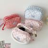 Ins Fresh Red Cherry Quilted Cosmetic Bag Fashion Small Large Toiletry Makeup Storage Bag Cute Lipstick Sanitary Napkin Case
