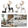 2x Deer Sculptures Decorative Figurines Modern Collectible Tabletop Ornaments