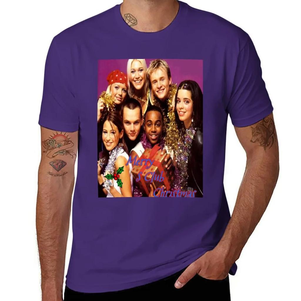 S Club 7 Christmas Card T-Shirt animal prinfor boys sublime graphics men clothing