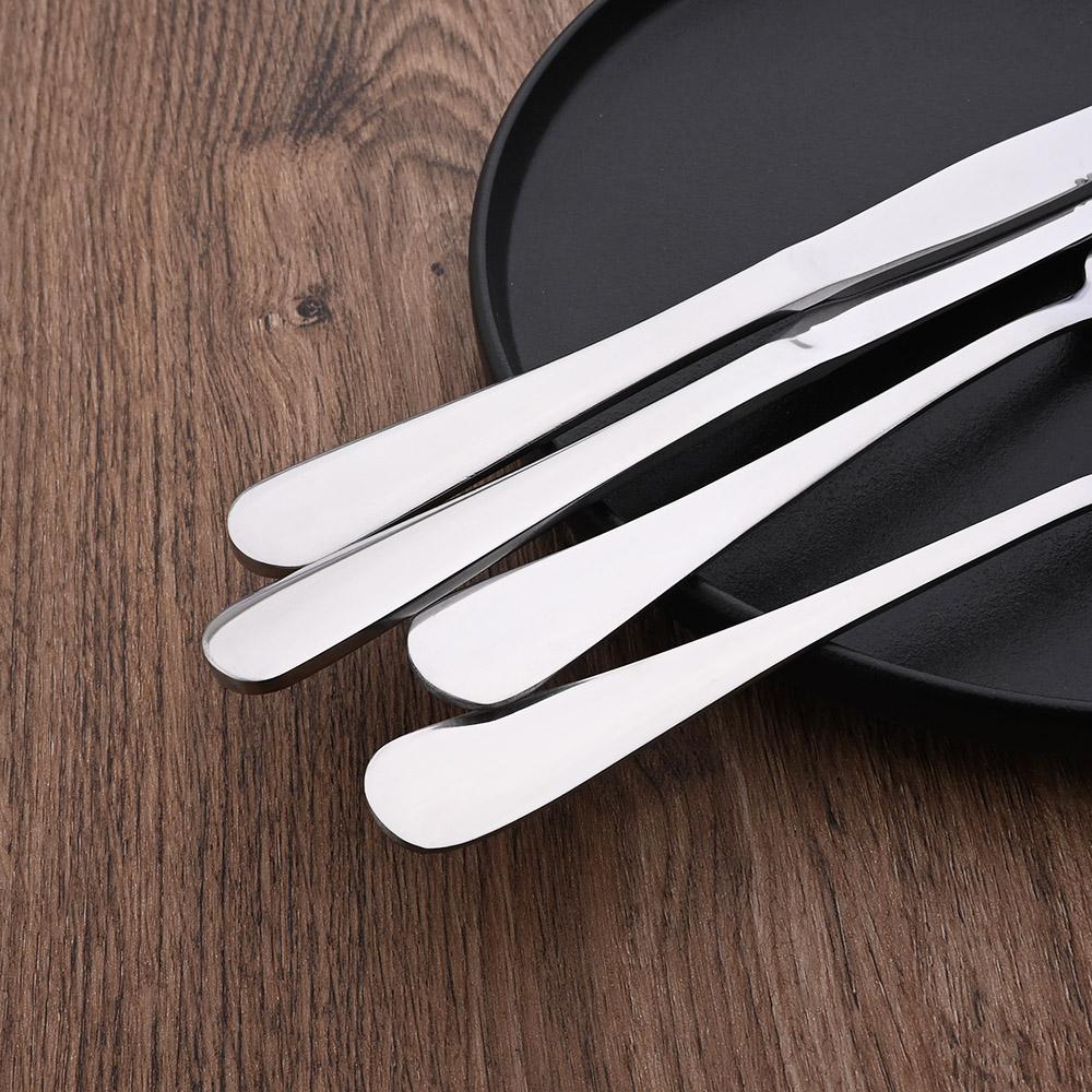 1/4Set Silver Food Portable Dinnerware Cutlery Stainless Steel Fkatware Fork Knife Spoon Dinner Set Silverware Tableware Set