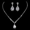 3Pcs Luxury Simple Rhinestone Necklace Drop Earrings For Women Girls Fashion Exquisite Jewelry Set Wedding Bride Accessories
