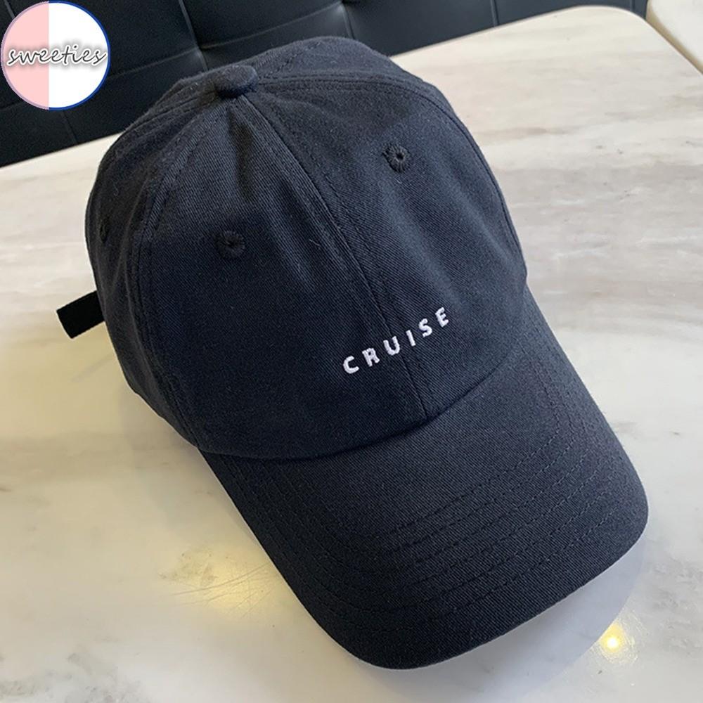 Letter Embroidered Baseball Cap Fashion Trend Versatile Casual Soft Top Curved Brim Sun Protection Baseball Cap