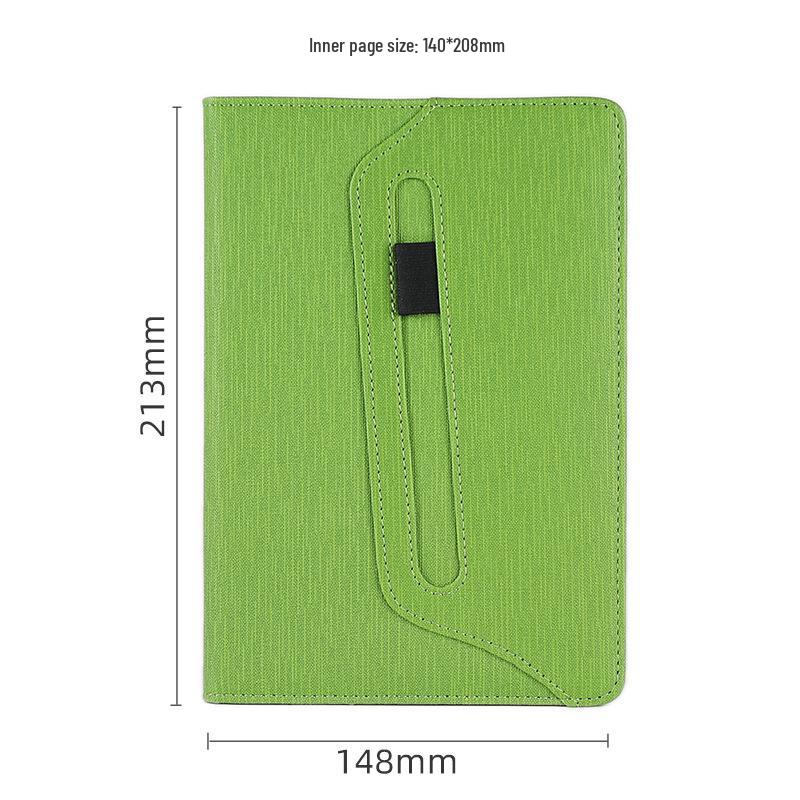 A5 Color-Changing PU Leather Notebook with Pen Holder - Customizable Business Office Diary
