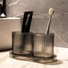 Household Plastic Toiletry CupsCouple Mouthwash CupsTransparent Toothbrush Cups Set