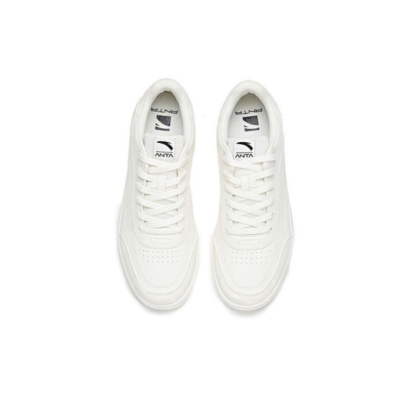 Anta Lifestyle Series Retro Warm Non-Slip Low-Top Skate Shoes Men Sneakers White 912038031R-1