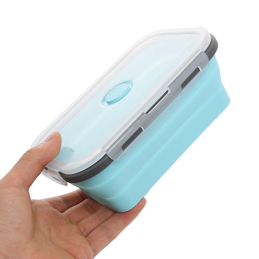 Eco-Friendly Storage Household Picnic Boxes Collapsible Bowl Silicone Food Container Folding Lunchbox