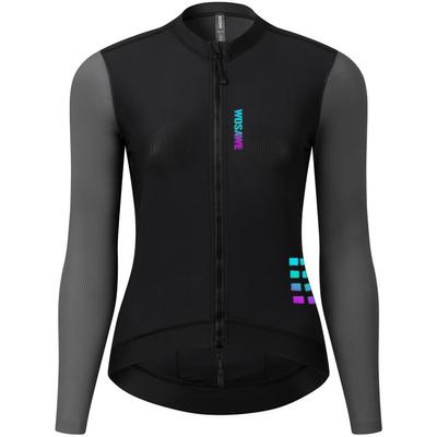 Damen Langarm Reittrikot Atmungsaktives Fahrradtrikot Mountain Schnelltrocknendes reflektierendes Fahrrad