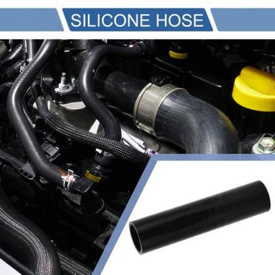 1 Pcs 40mm 157" ID 200mm 787" Length 0° Black Car Silicone Hose Universal