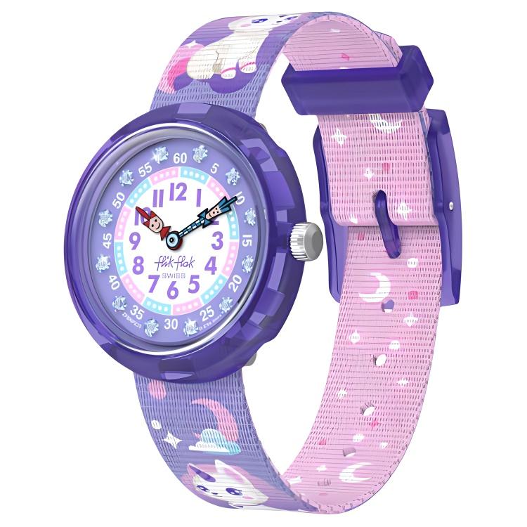 SWATCH Kids Flik Flak Watch ZFBNP233 Purple Watch Dial