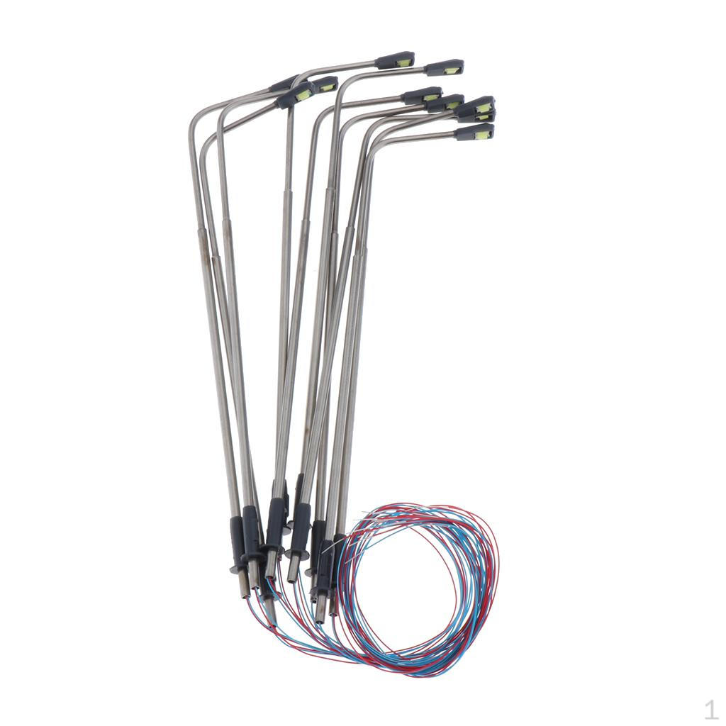 10 Lampen Beleuchtung Straße Zug Layout Modell, 1: 100 Tischmodellleuchten