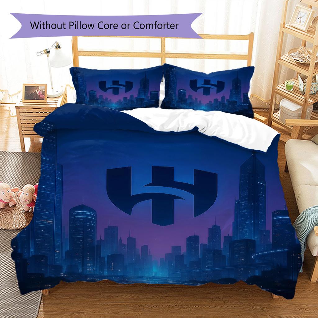 Al-Hilal Saudi FC Pattern Bedding,Quilt Set Quilt Cover Pillowcase Home Birthday Gift(1 * duvet cover + 2 * pillowcase, without core)