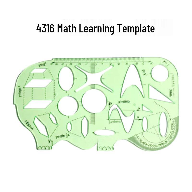 Multi-Function Drawing Template Ruler for Circles, Ellipses, Furniture, Architecture, Geometry, Mathematics, and Interior Design.